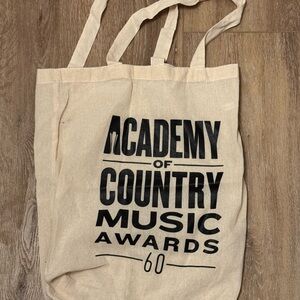 Academy of Country Music Awards 60 Canvas Tote - Black on Natural